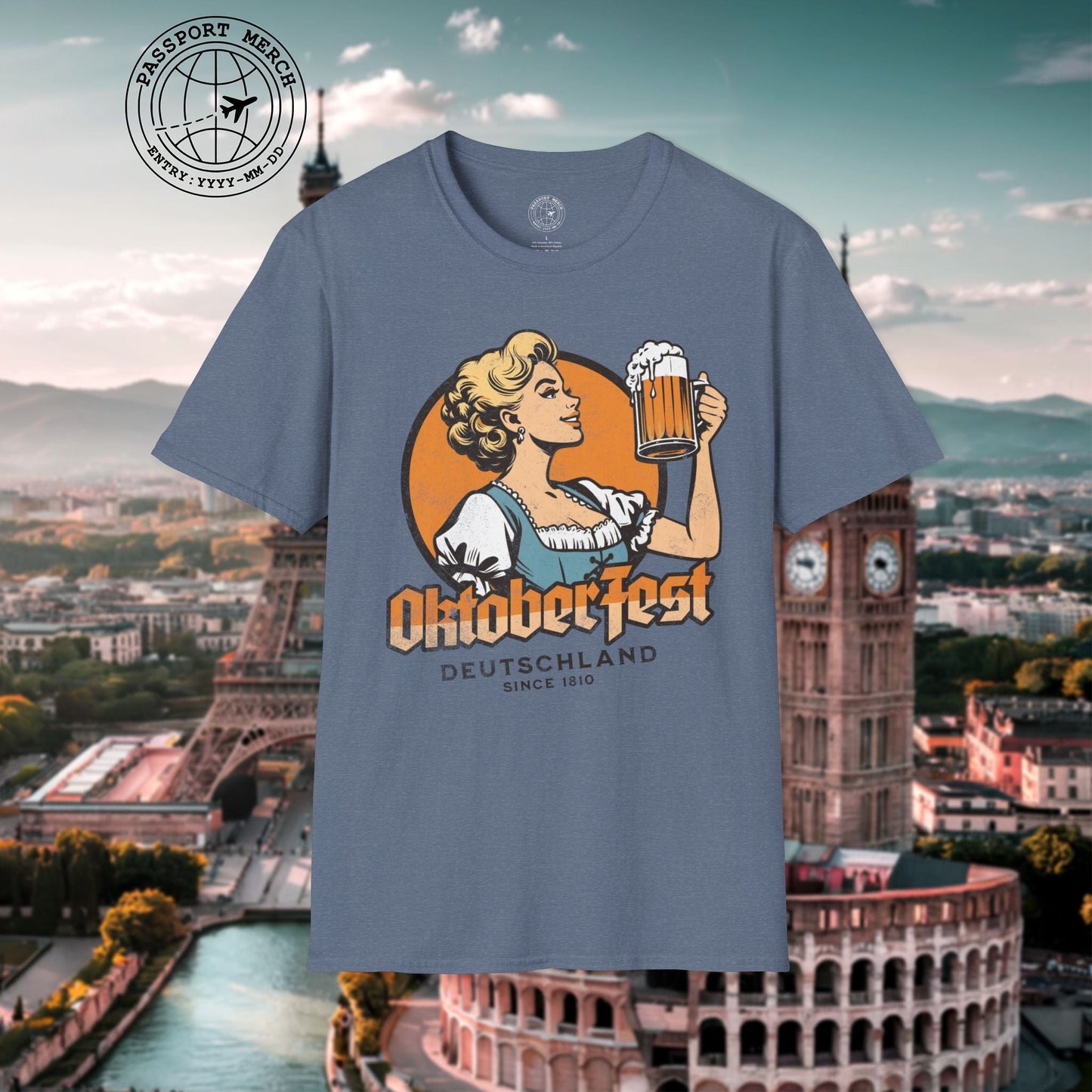 Vintage Oktoberfest Beer Maiden, Germany T-Shirt