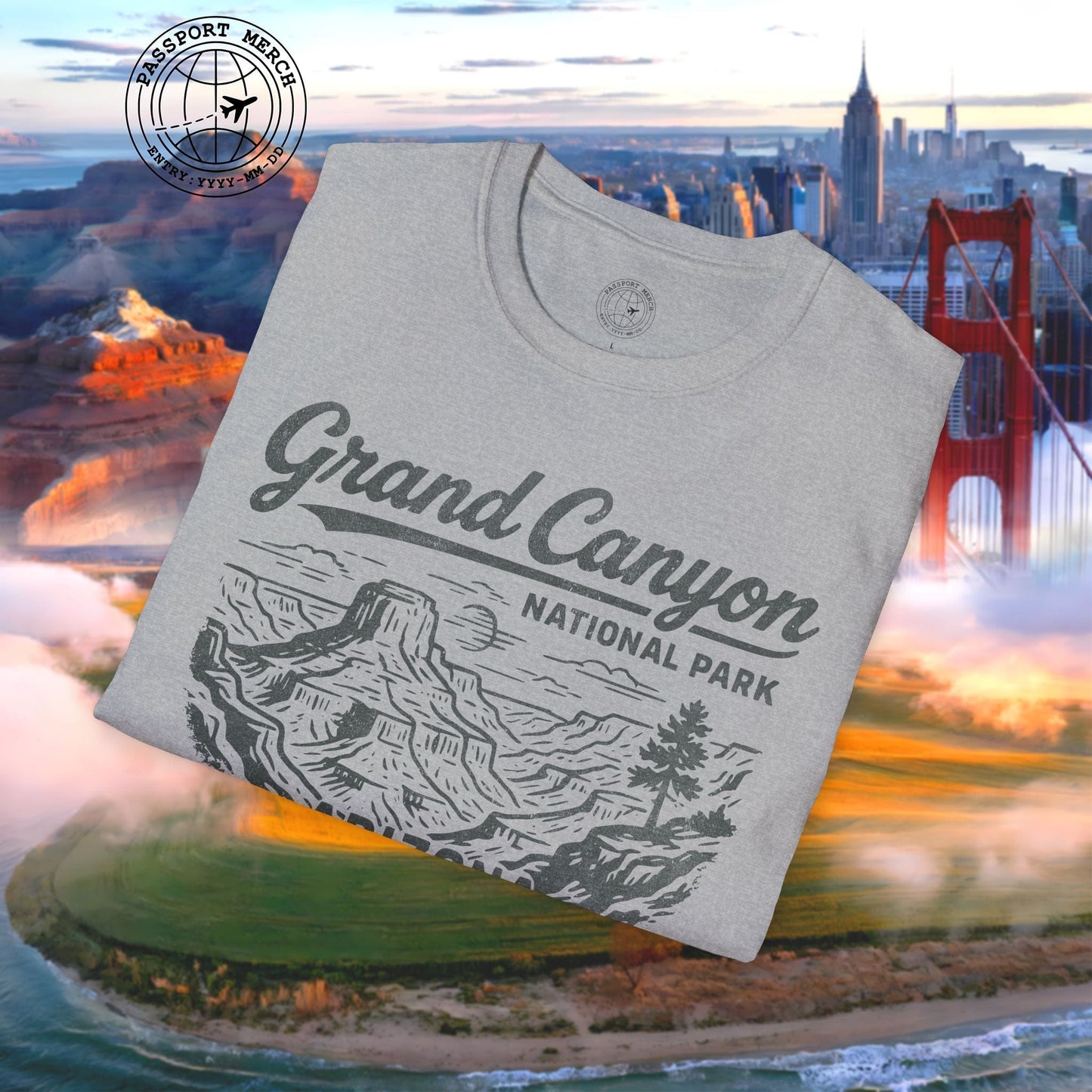 Grand Canyon National Park Vintage Monochrome, Arizona T-Shirt