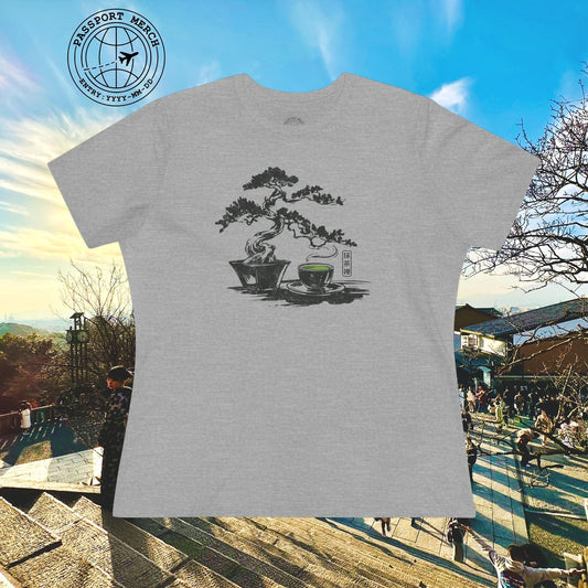 Vintage Matcha Zen, Japan, Womens Fit T-Shirt