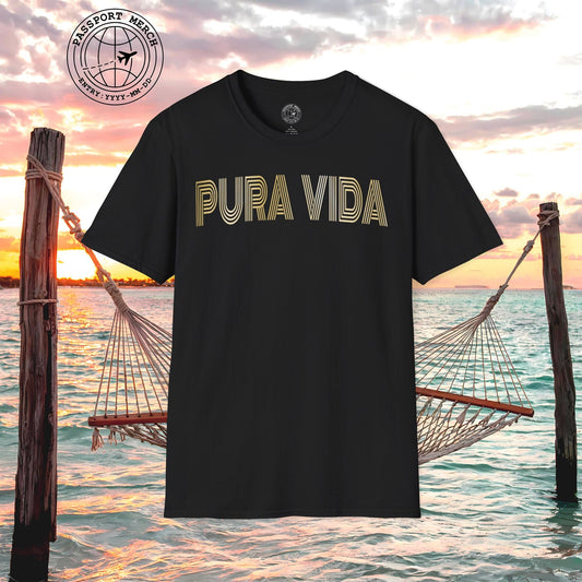 Retro Bling Pura Vida, Costa Rica T-Shirt