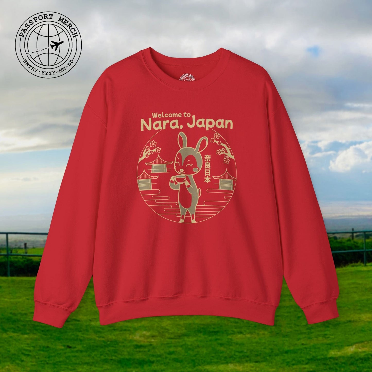 Welcome to Nara, Japan Crewneck