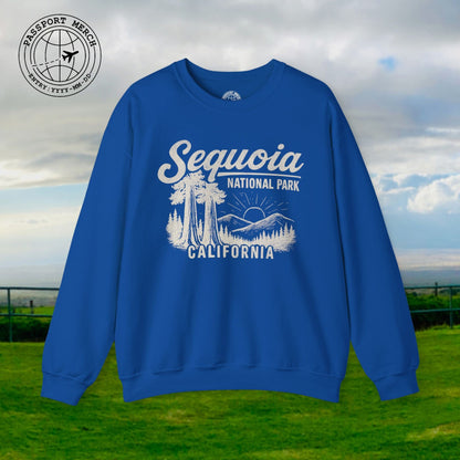 Sequoia National Park Vintage Monochrome, California Crewneck