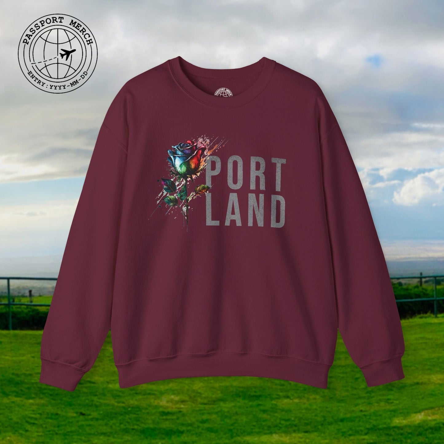 Portland Rose, Oregon Crewneck