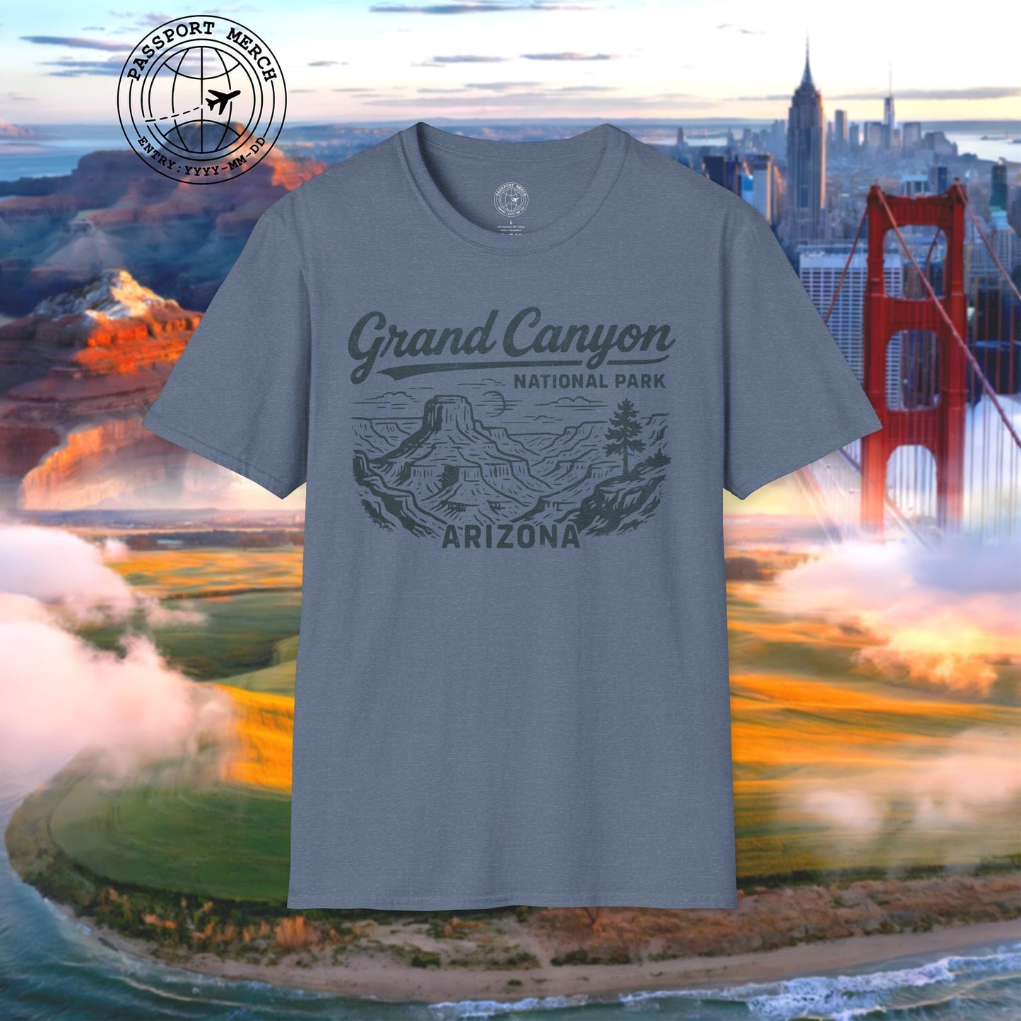 Grand Canyon National Park Vintage Monochrome, Arizona T-Shirt