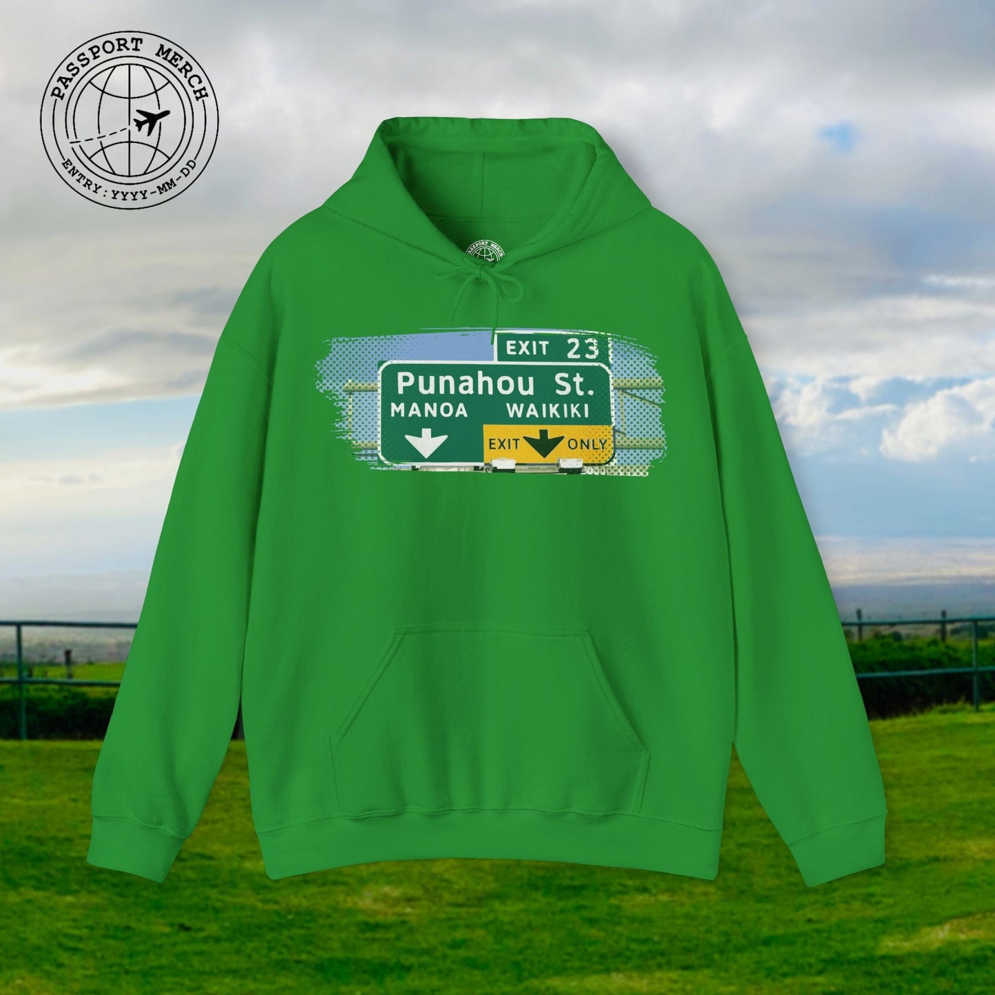Signs of Wanderlust, Waikiki, Exit Only, Hawaii Hoodie