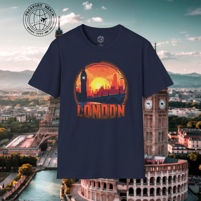 Vintage Big Ben Sunset, London, England T-Shirt