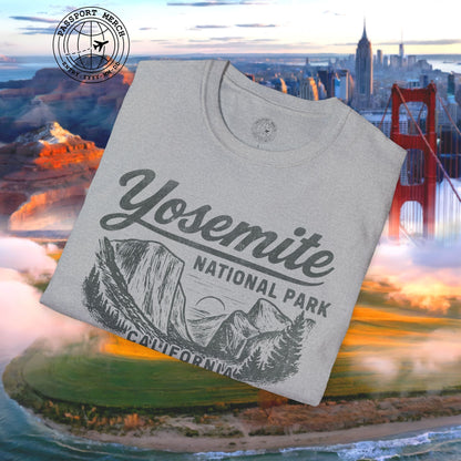 Yosemite National Park Vintage Monochrome, California T-Shirt