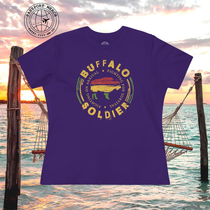 Vintage Buffalo Soldier, Jamaica, Womens Fit T-Shirt