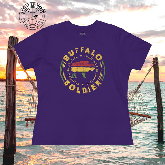 Vintage Buffalo Soldier, Jamaica, Womens Fit T-Shirt