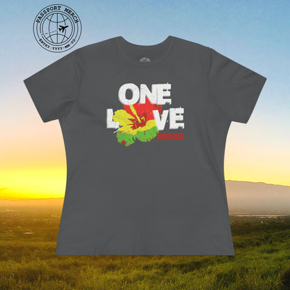 One Love, Aloha, Hawaii, Womens Fit T-Shirt
