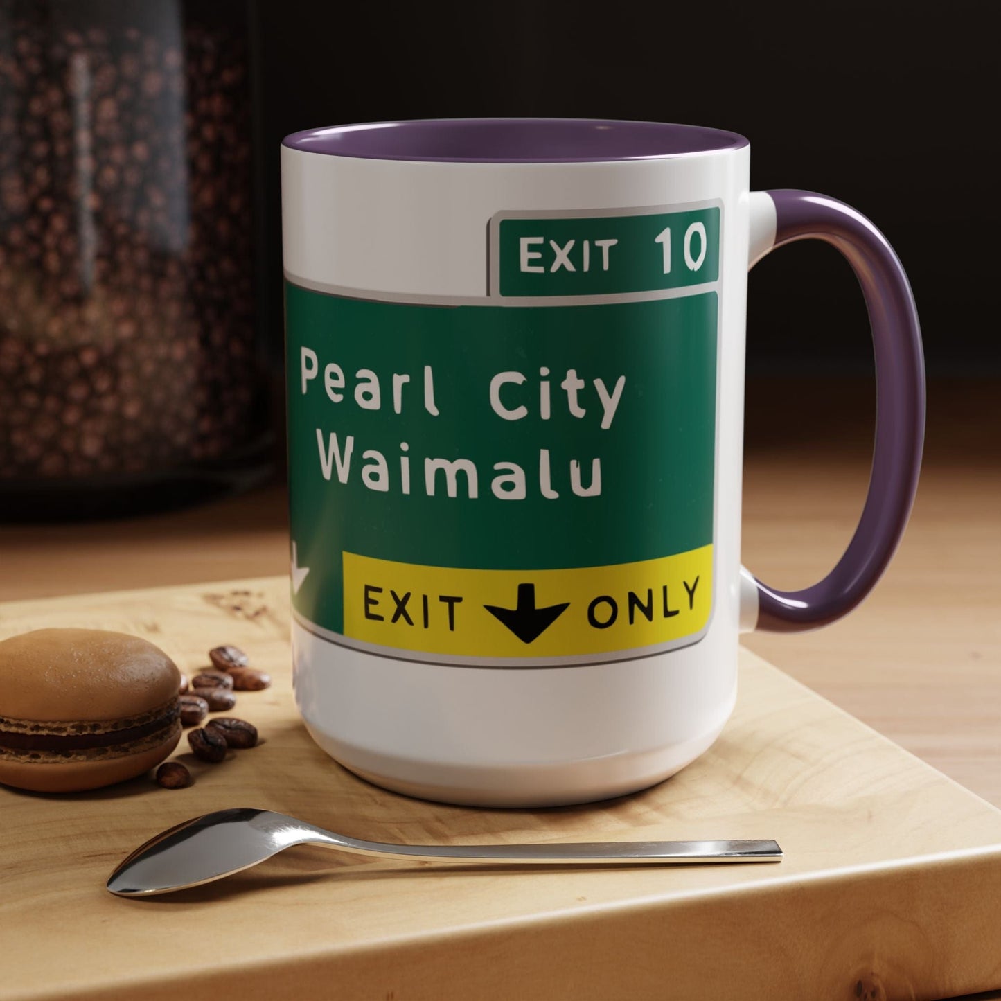 Signs of Wanderlust, Pearl City/Waimalu Exit 10, Hawaii 15oz Mug