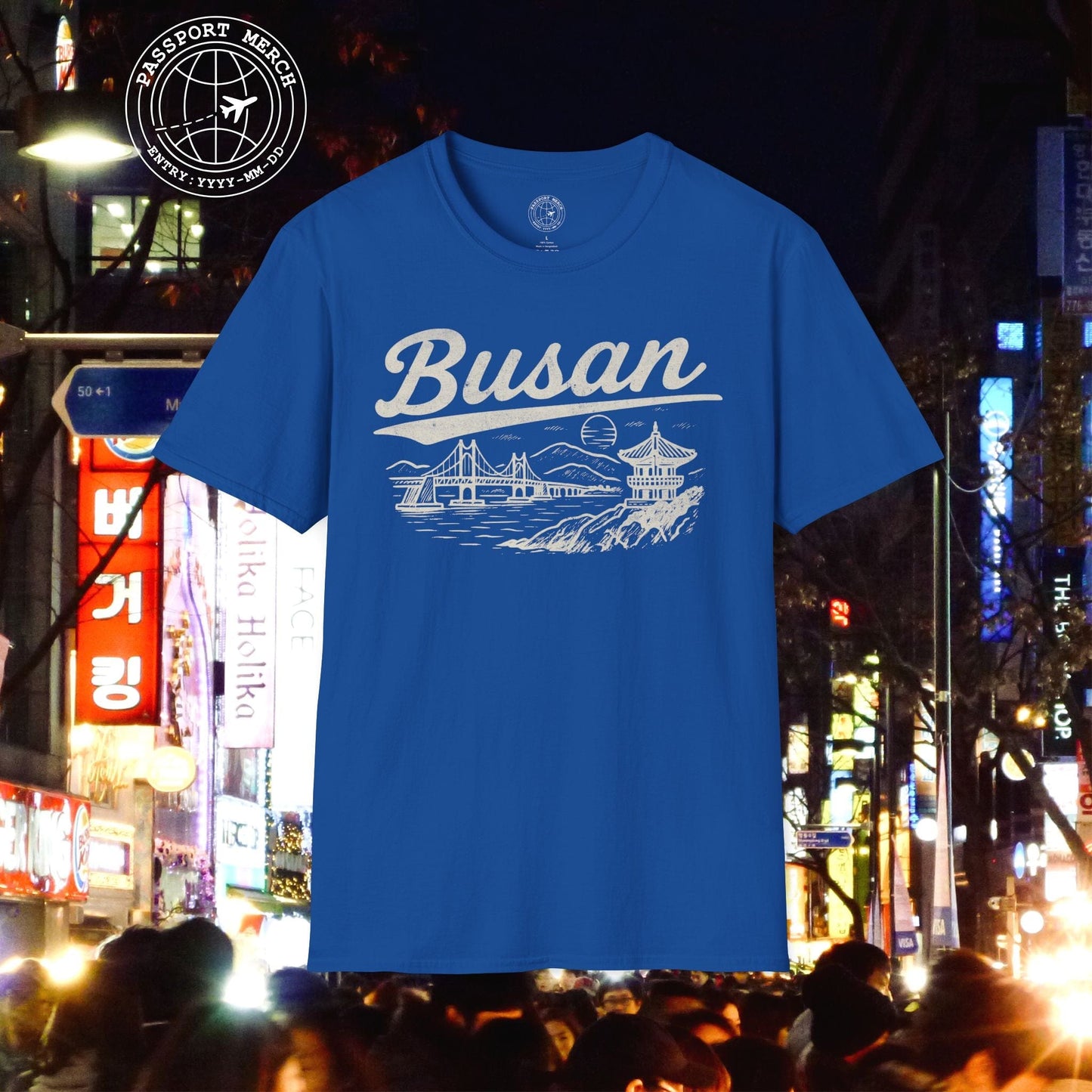 Monochrome Dreams of Busan Korea T-Shirt