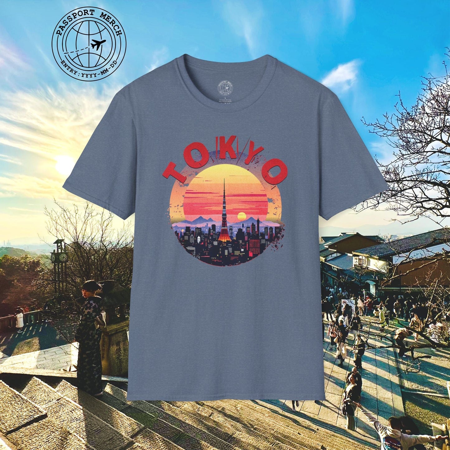 Retro Tokyo Tower Sunset, Japan T-Shirt