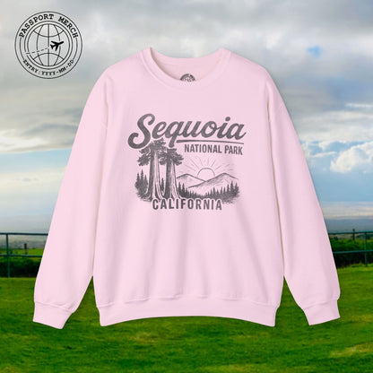 Sequoia National Park Vintage Monochrome, California Crewneck