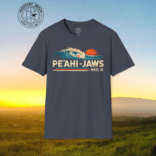 Peahi Jaws, Maui, Hawaii - Vibrant Surf Retro T-Shirt