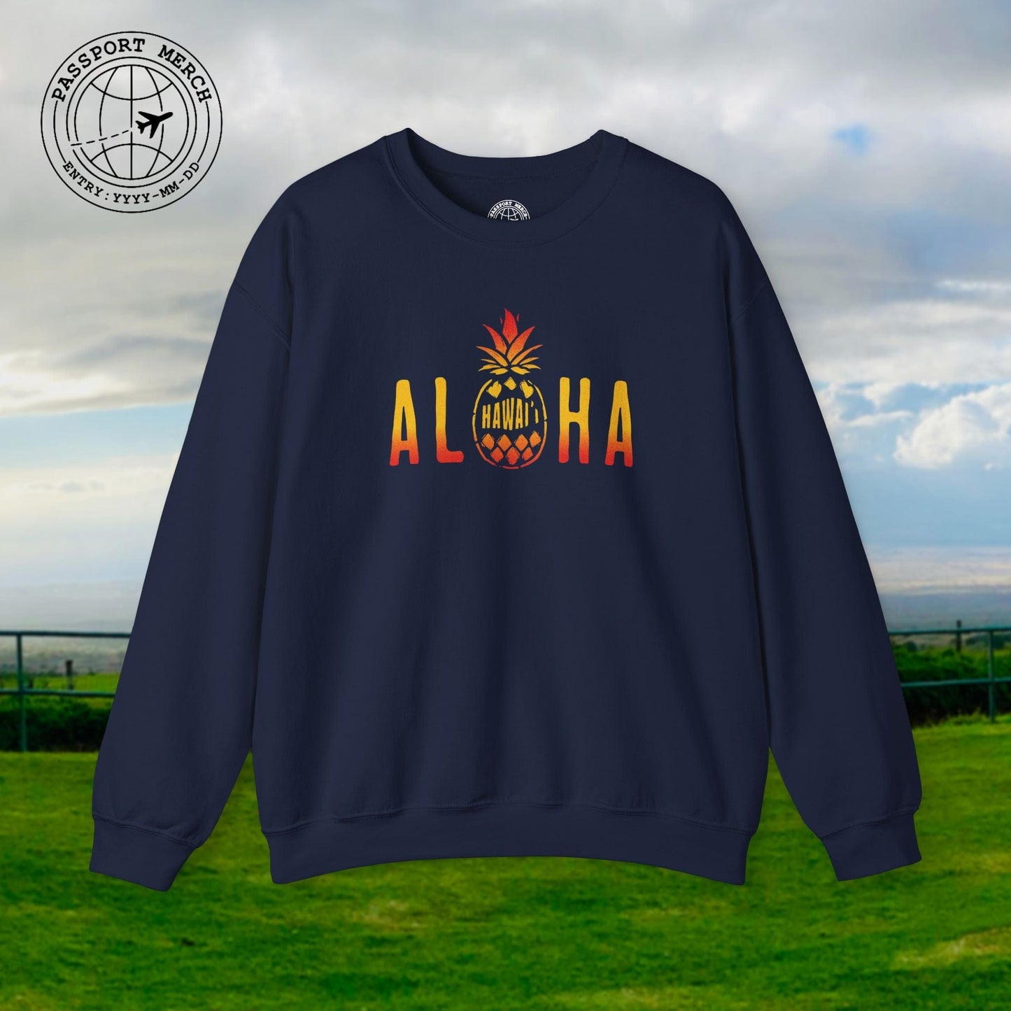 Aloha Pineapple Fire, Hawaii Crewneck