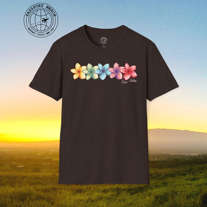 Five Vibrant Plumerias, Hawaii T-Shirt
