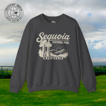 Sequoia National Park Vintage Monochrome, California Crewneck