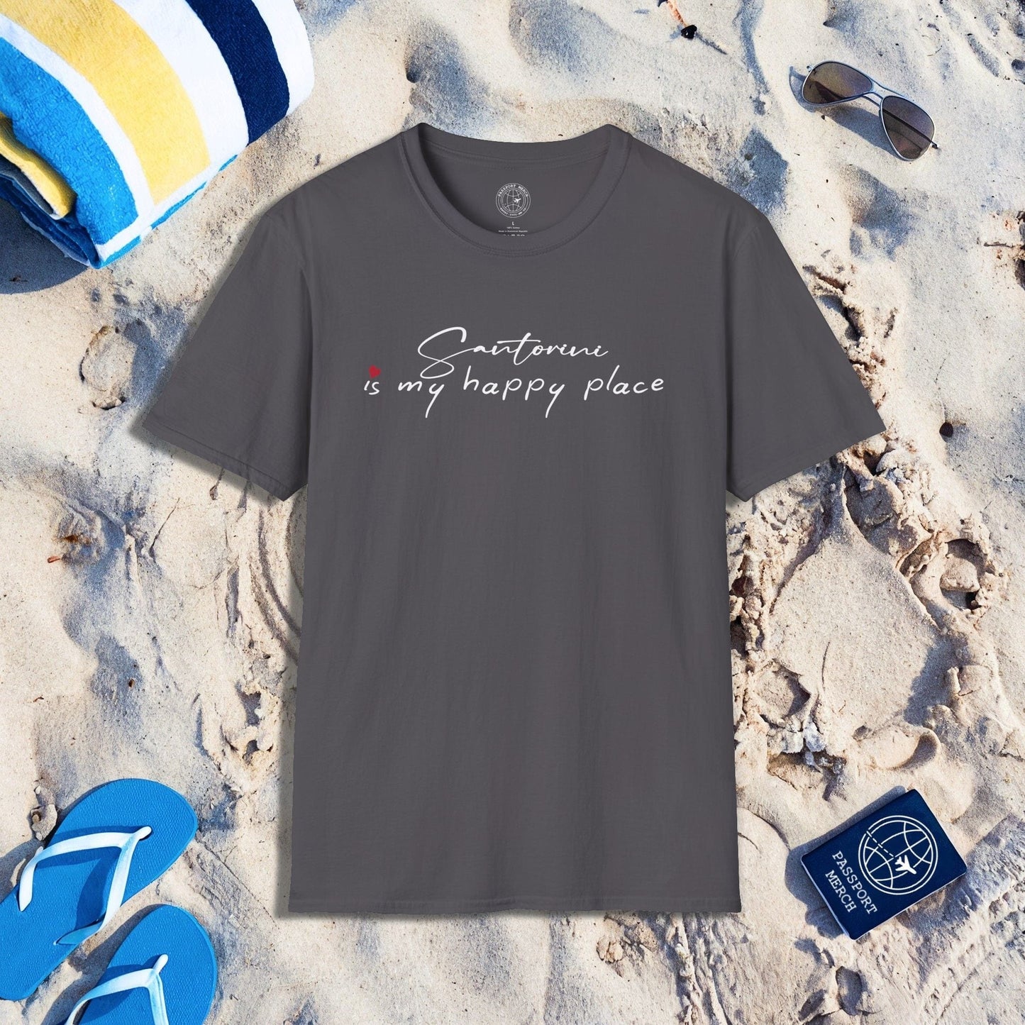 Santorini is my happy place, Greece T-Shirt