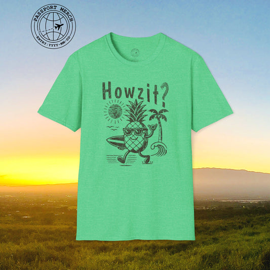 Howzit? Pineapple Shaka, Hawaii T-Shirt