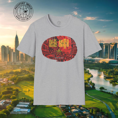 Hanoi Vietnam Vintage Streets Flag T-Shirt
