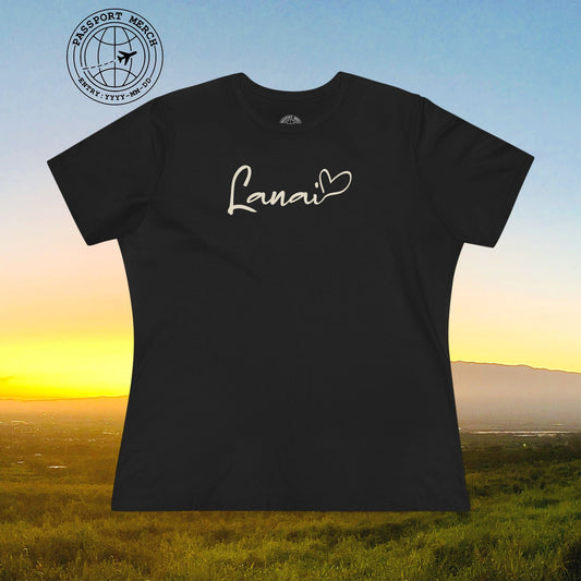 Heart Signature (Islands Edition), Lanai, Hawaii, Womens Fit T-Shirt