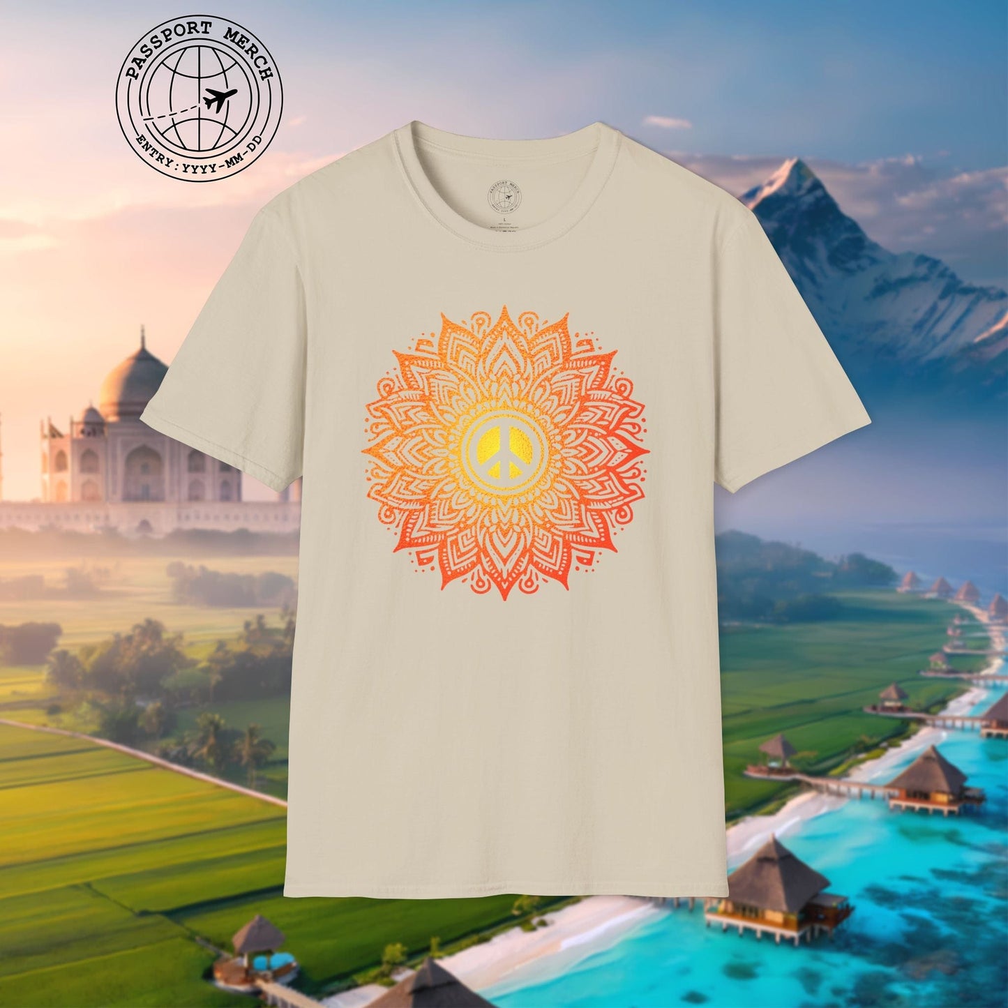 Peace Mandala India T-Shirt