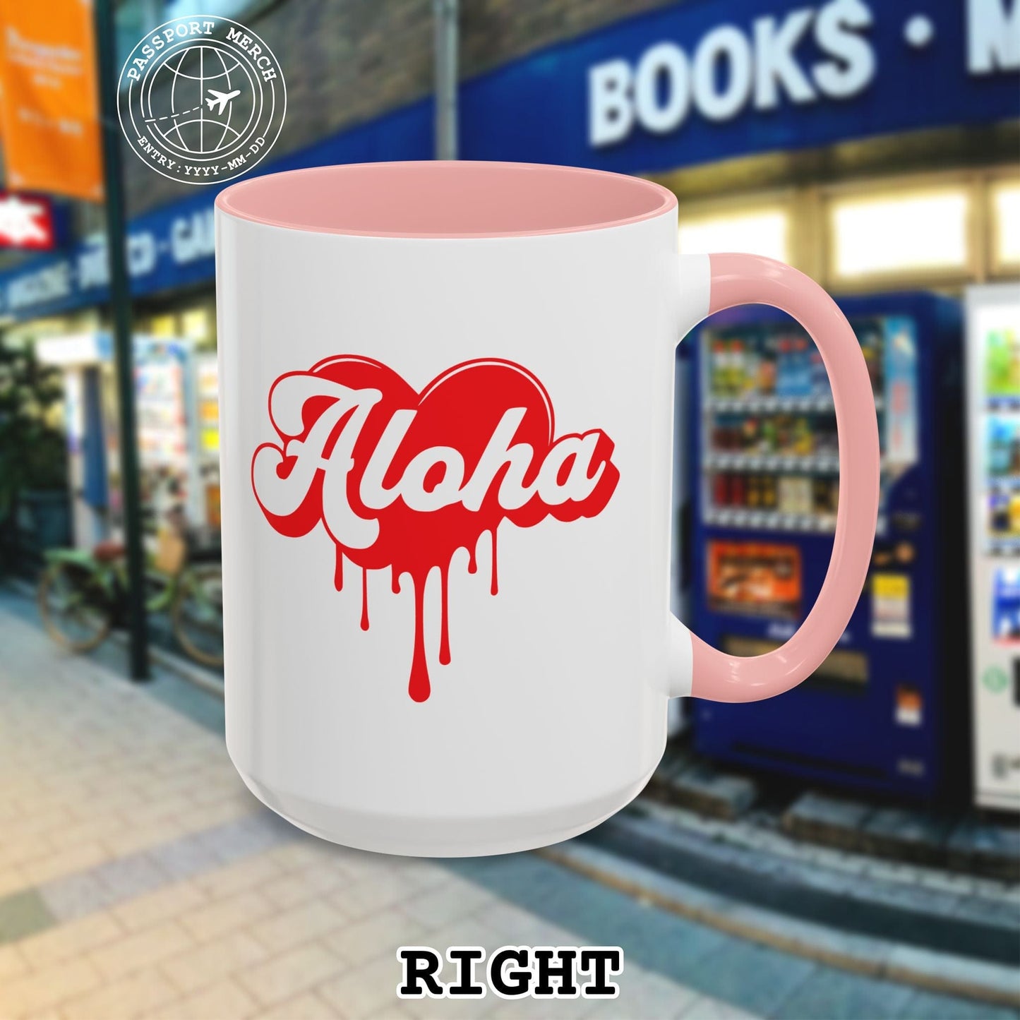 Aloha Melting Heart, Hawaii 15oz Mug