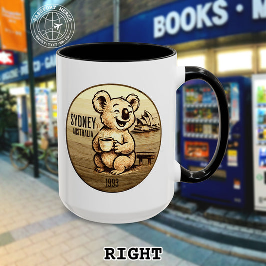 Vintage Koala & Coffee in Sydney, Australia 15oz Mug