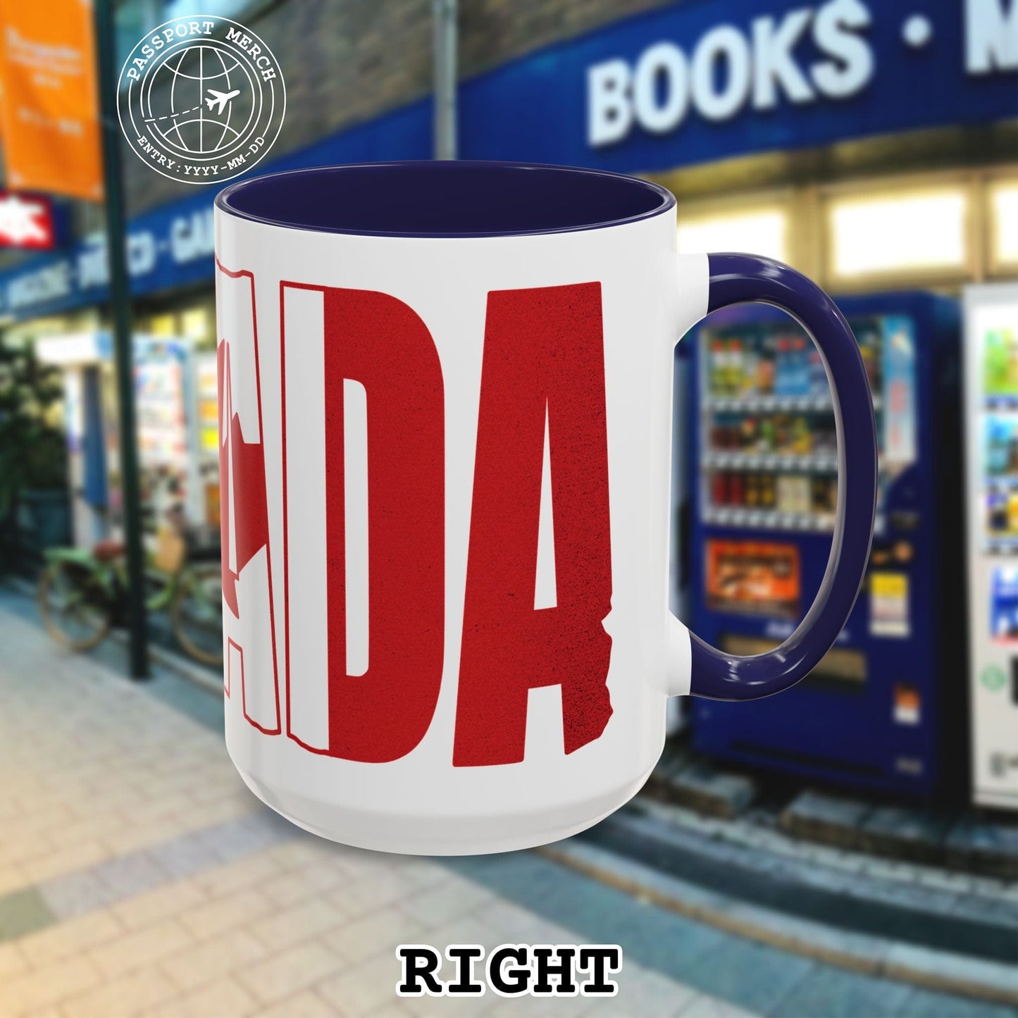 Vintage Canada Patriotism Letter Flag 15oz Mug