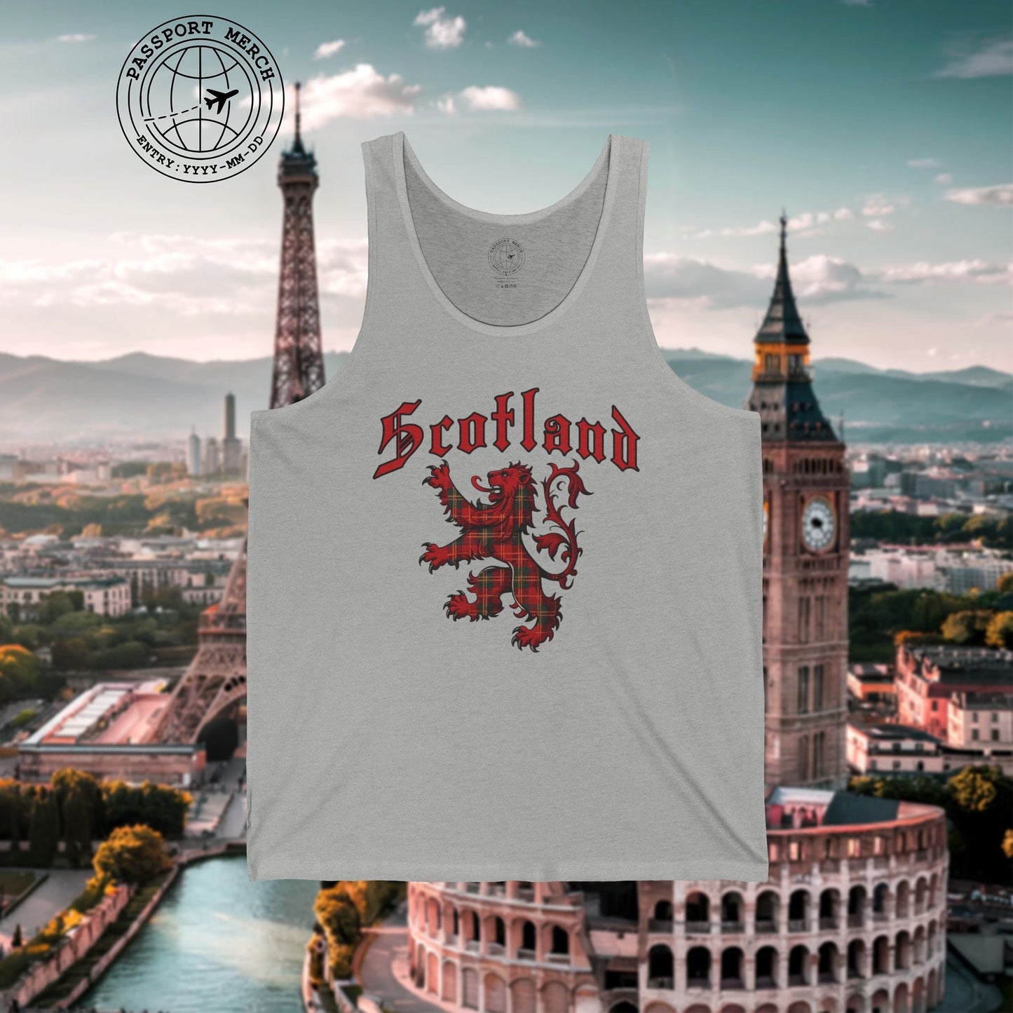 Tartan Lion Rampant, Scotland, UK Tank Top
