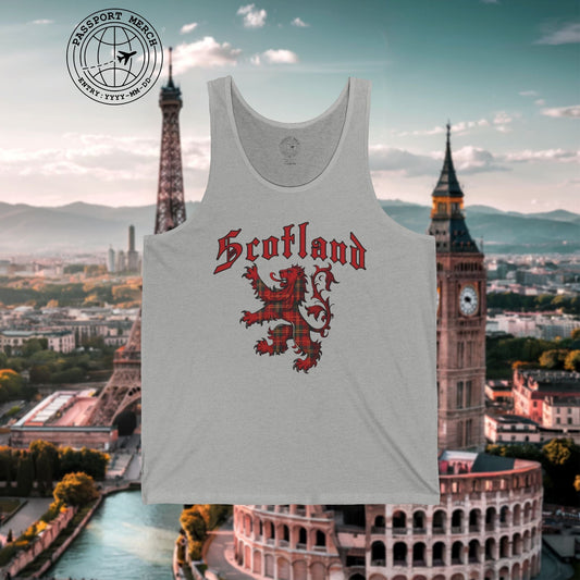 Tartan Lion Rampant, Scotland, UK Tank Top
