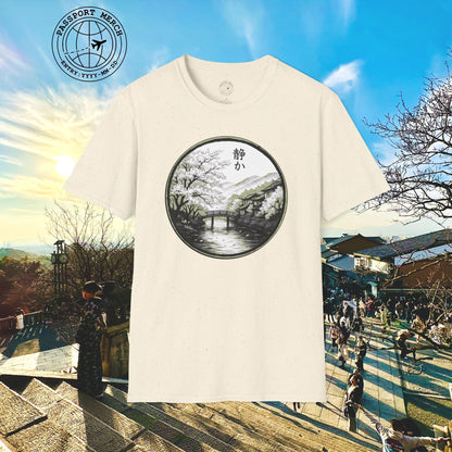 Monochrome Shizuka (Tranquil), Japan T-Shirt
