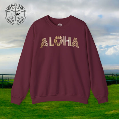 Retro Bling Aloha, Hawaii Crewneck