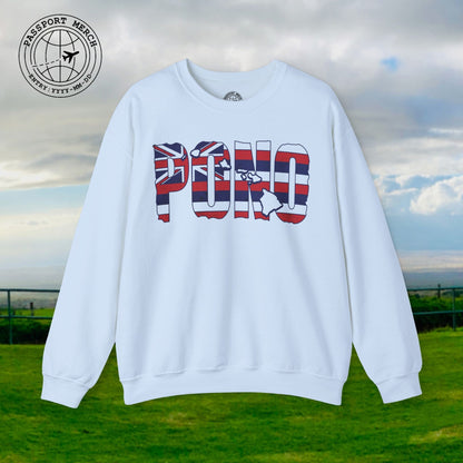 Hawaii Pono Letter Flag Crewneck