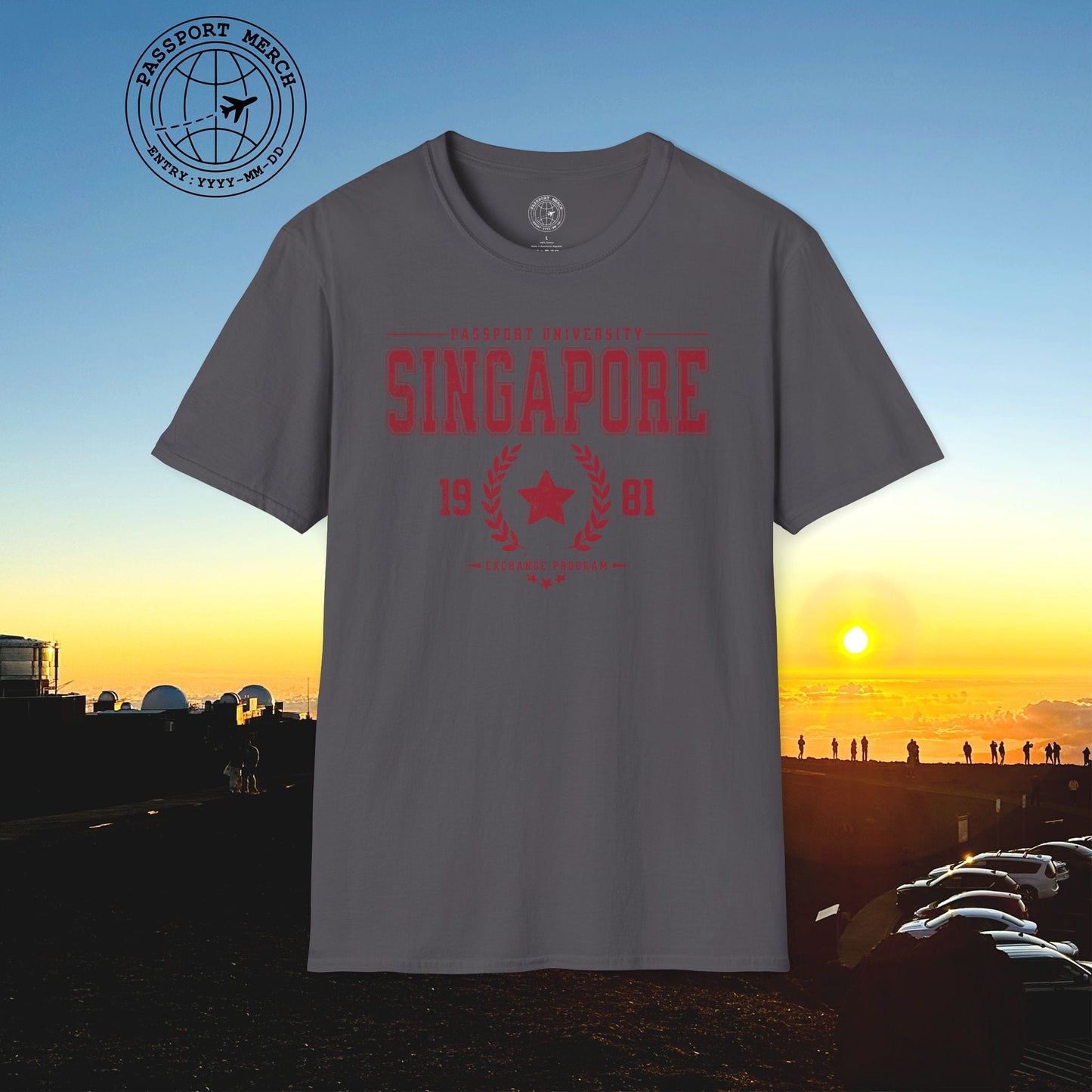 Vintage Passport University, Singapore T-Shirt
