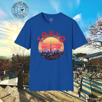 Retro Tokyo Tower Sunset, Japan T-Shirt