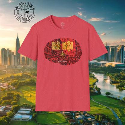 Hanoi Vietnam Vintage Streets Flag T-Shirt