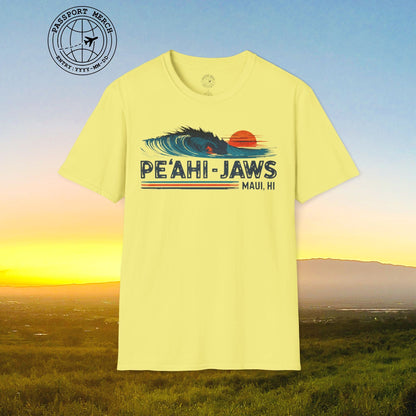 Peahi Jaws, Maui, Hawaii - Vibrant Surf Retro T-Shirt