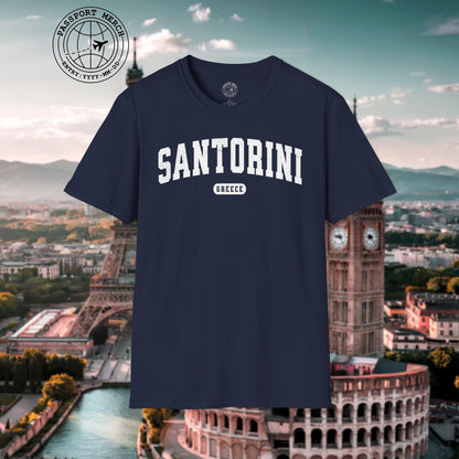 Classic Athletic (Bucket List Edition), Santorini, Greece T-Shirt