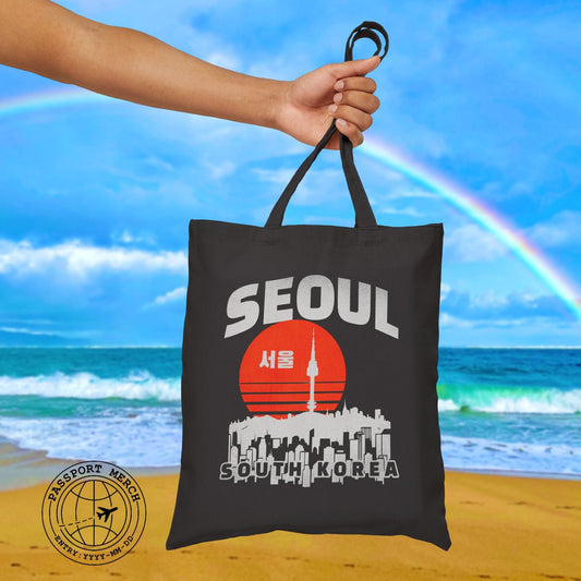 Seoul Retro Vintage Sunset, Korea Tote Bag