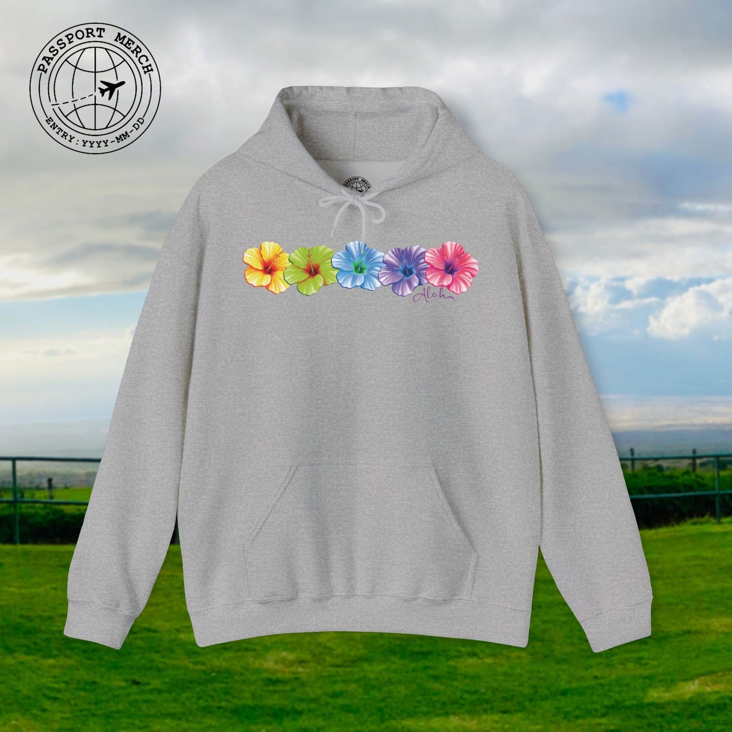 Five Vibrant Hibiscus, Hawaii Hoodie