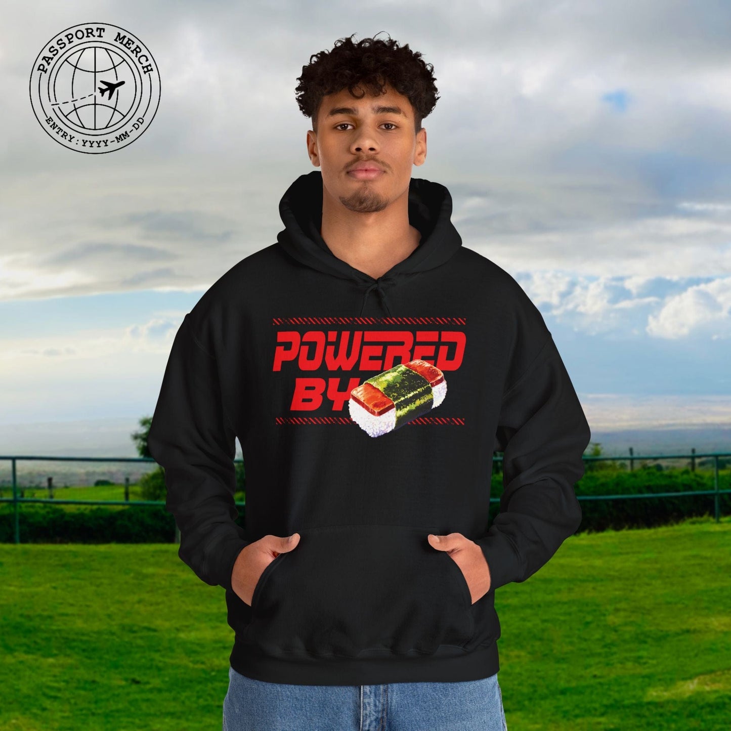 Powered By Musubi, Hawaii Hoodie
