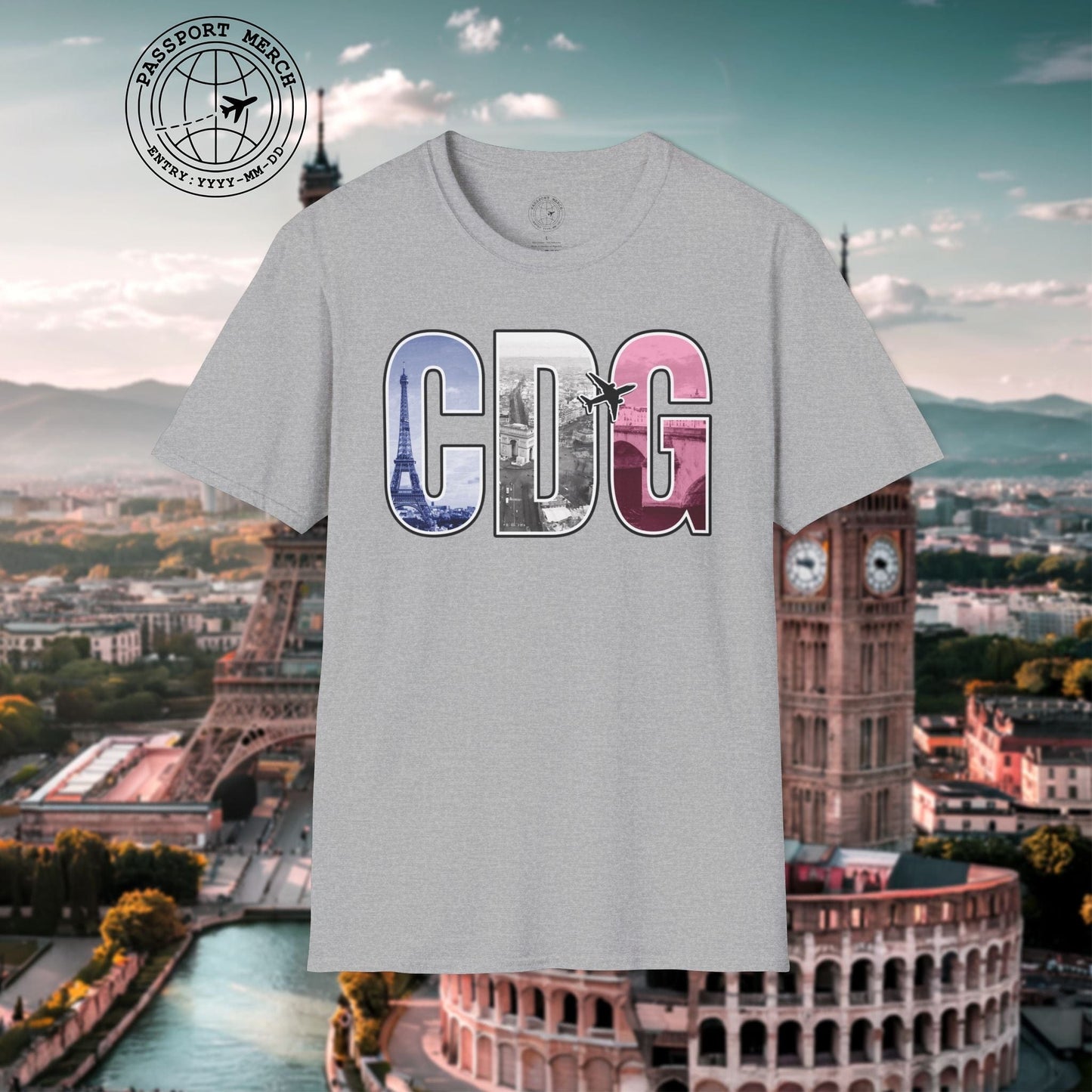 Airport Window Paris France CDG T-Shirt