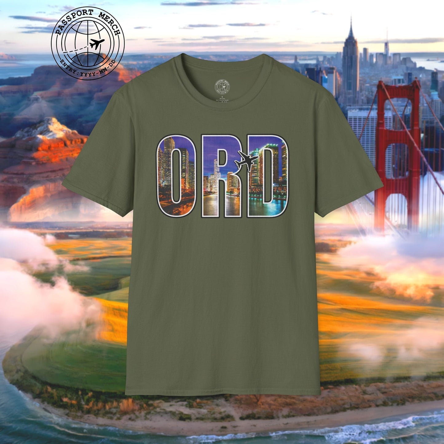 Airport Window Chicago Illinois ORD T-Shirt