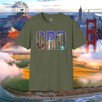 Airport Window Chicago Illinois ORD T-Shirt