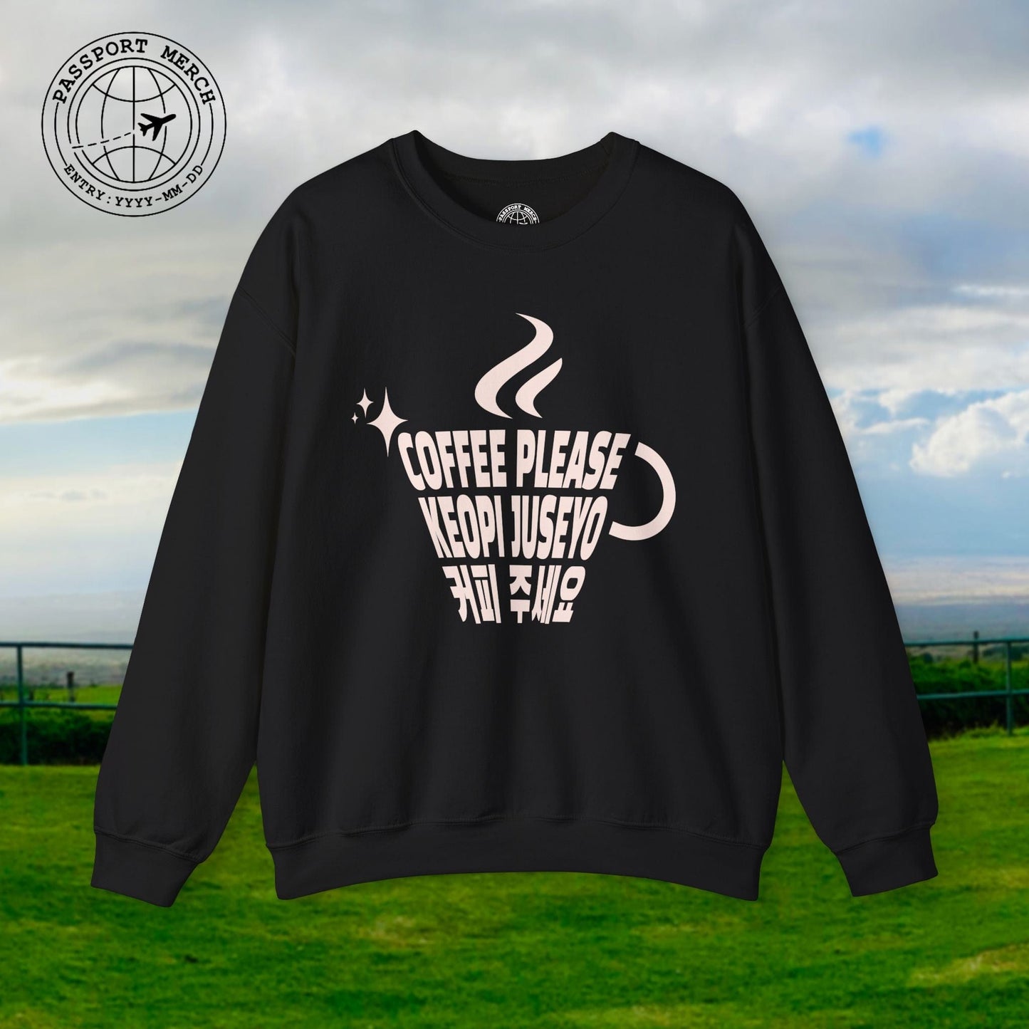 Coffee Please. Keopi Juseyo. Korea Crewneck