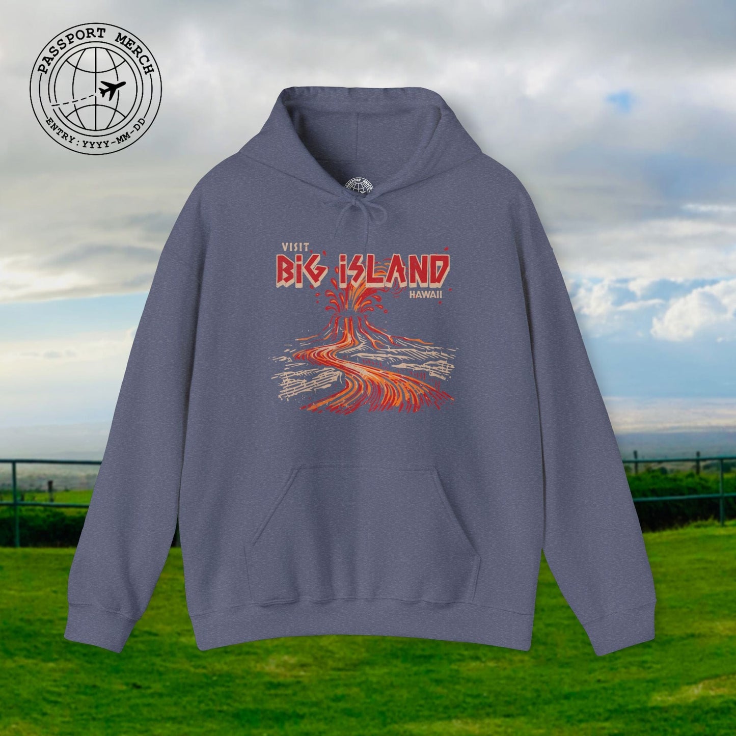 Vintage Visit Big Island, Hawaii Hoodie