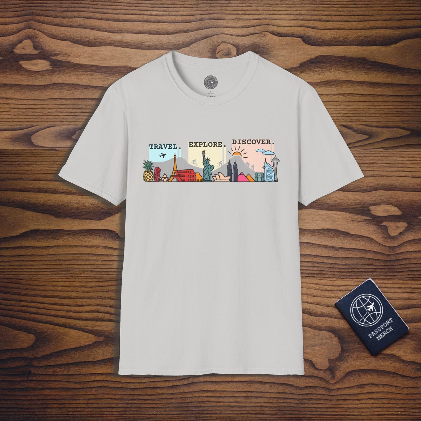 Travel. Explore. Discover. (Homepage Hero v1) T-Shirt