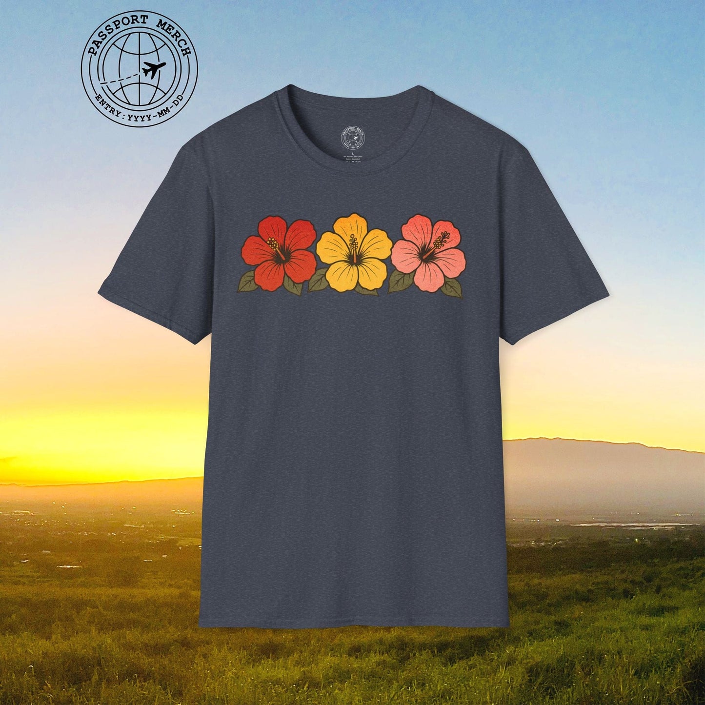 Three Vintage Hibiscus, Hawaii T-Shirt